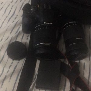 Canon T6i DSLR camera with 18-135 and 55-250 lens.